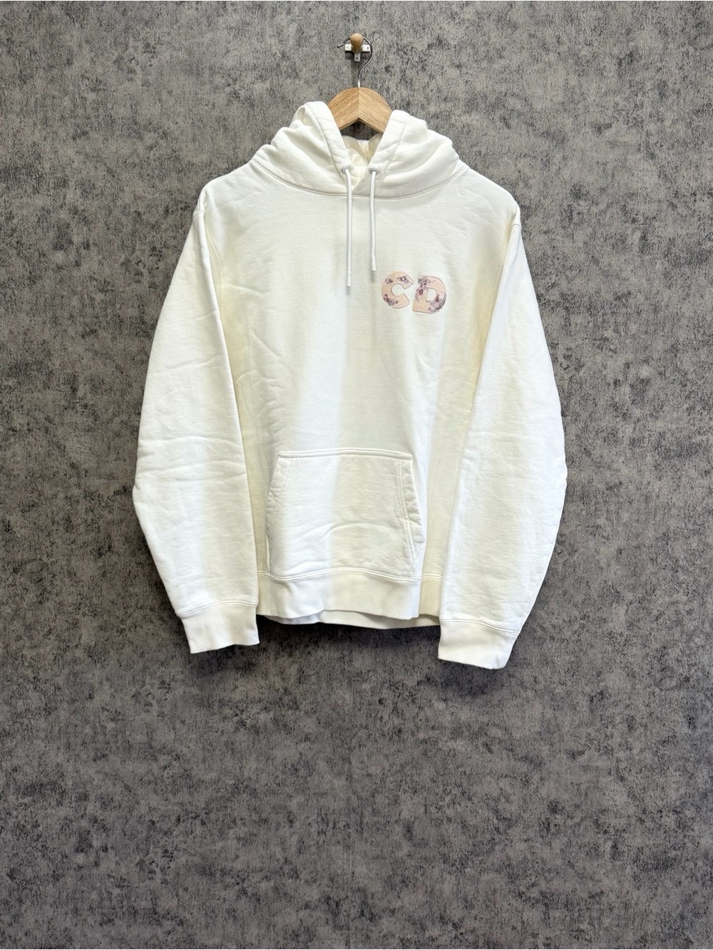 Dior White Hooded Sweatshirt with Gray Label